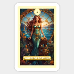 The Wheel of Fortune Card from The Mermaid Deck Sticker